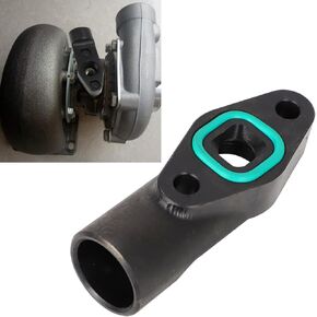 for Turbocharging Mount with O-Ring For T4 T6 Mid Frame,10AN ORB Drain Carbon Steel Black