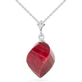 Galaxy Gold GG 14k Solid Gold Necklace Twisted Briolette Ruby
