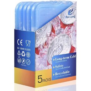 Cold Ice Pack Brick Reusable Long Lasting Cool Slim Thin Freezer Pack Cooler for Lunch Boxes Bag