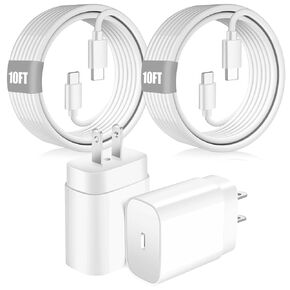 Super Fast USB C Charger for Samsung,Samsung Charger Fast Charging Block,2Pack 25W Samsung USB C Wall Charger Adapter,10FT Quick USB C Cable for Samsung Galaxy S24 Ultra/S23/S22/S21/S20/S10/Z Fold 5/4