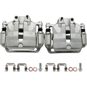 Disc Brake Caliper Assembly with Bracket For Buick 2010-2019 For Cadillac 2010-2020 For GMC For Terrain 2010-2017, Front Driver and Passenger Side 18-B5270 18-B5271