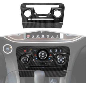 ألياف الكربون مركز وحدة التحكم مكيف الهواء لوحة التحكم غطاء الكسوة الديكور الملحقات الداخلية متوافق مع دودج تشارجر 2011-2014 in Kuwait