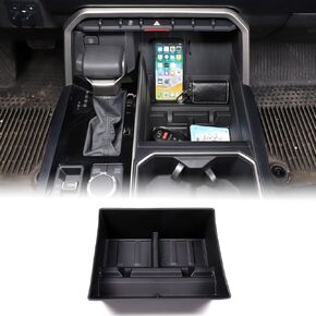 Car Lower Center Console Storage Box Compatible with Toyota Tundra 2022 Car Lower Center Console Gear Organizer Tray Multifunctional Storage Box Secondary Container Insert TPE Accessories