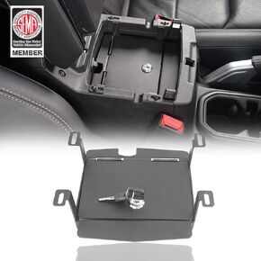 Hooke Road Interior Console Lock Box Security Storage for Jeep JL Wrangler/Gladiator JT 2018 2019 2020 2021 2022 2023 2024