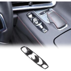 Gear Shift Panel Trim Cover Compatible with Chevrolet Corvette C8 2020-2024, ABS Center Console Shifter Panel P D Auto M Button Trim Frame (Carbon Fiber Pattern)