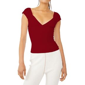 Backless Tops for Women Sexy - Casual Off The Shoulder Crop Tshirts Long Sleeve Slim Fit Cut Out Tees