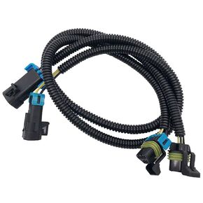 2pcs Black Oxygen O2 Sensor Header Extension Harness 24 inches long Compatible with LS2 LS3 LS7 2005-2013 C6 Corvette 2010-2013 Camaro Front Sensor