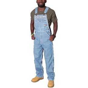 Men's Denim Bib Overalls Unisex Big And Tall Dungarees Fashion Rugged Denim Jumpsuit Safety Overalls Coveralls