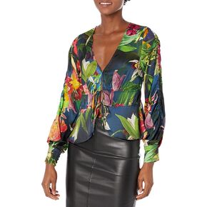 GUESS Women's Long Sleeve Faye Top