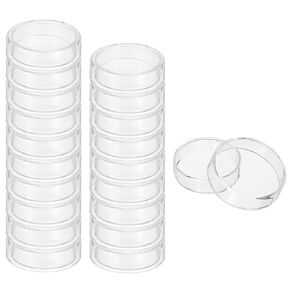 PATIKIL 60mm High Borosilicate Glass Petri Dishes with Lids, 20 Pcs Petri Plates for Lab Science Experiment, Clear