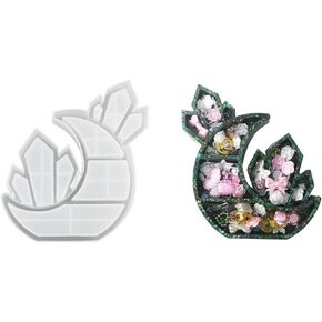 قالب راتينج لرف كريستال القمر، قالب سيليكون لرف عرض الرف الكريستالي، قالب راتنج لرف تخزين الهلال لعرض الكريستال، منظم، ديكور المنزل in Kuwait