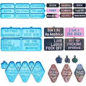 3 قطع كلمات أقسم المفاتيح الراتنج قالب الأبجدية الراتنج قالب رسالة الراتنج قالب الكلمات السيئة قالب السيليكون لحرف الايبوكسي الراتنج صنع تزيين الكعكة لوازم DIY in Kuwait