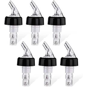 Measured Liquor Bottle Pourers for Alcohol, Liquor Pour Spout, 6 Pcs Speed Pourers for Liquor Bottles, 1 oz/ 30 ml Pour Spout for Liquor Bottles, Automatic Speed Pour Spouts for Liquor Bottles