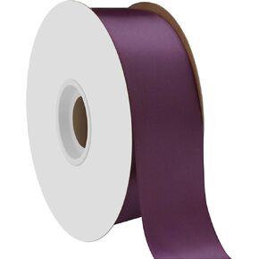 Berwick Offray 1.5" Single Face Satin Ribbon, Plum Purple, 50 Yds