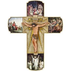 Joseph's Studio by Roman - Collection, 12" H Life of Christ Crucifix, Made from Resin, High Level of Craftsmanship and Attention to Detail, Durable and Long Lasting