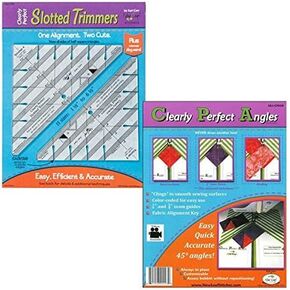 New Leaf Stitches Clearly Perfect Slotted Trimmers Bundled with Clearly Perfect Angle Sewing Template
