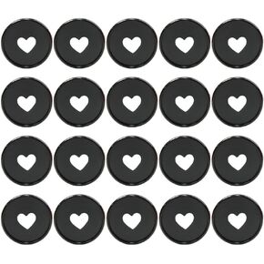 Operitacx Binder Ring 25pcs Loose Leaf Binder Discs Discbound Expansion Discs Heart Binder Rings for for Extra Pages Notes Artwork Notebooks and Planners Gold Book Rings