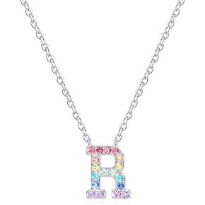 Women Girls Initial Letter Necklaces,Initial Baseball Number Birthstone Necklace Jewelry Gifts for Women