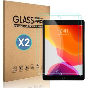 [2 pack] TDA iPad 10.2 inch Glass Screen Protector (2021/2020/2019 released, 9th/8th/7th Generation) Tempered Glass Film [Crystal Clear] [Bubble Free] for iPad 10.2 inch - Apple Pencil Compatible