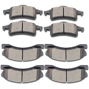 Brake Pads, ECCPP 8pcs Ceramic Disc Brake Kits fit for 1999-2004 for Jeep Grand for Cherokee