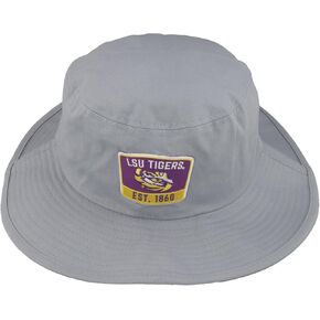 ZHATS Standard NCAA Officially Licensed Bucket Hat Patch Gray Switchback