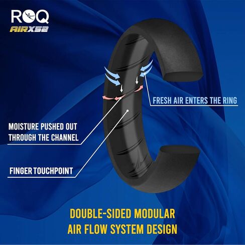 ROQ Silicone Rings for Women Breathable Silicone Rings Bands - Comfort Fit Silicone Wedding Ring for Women - Black, Marble, Maroon, Rose Gold Colors - Size 9 in Saudi Arabia