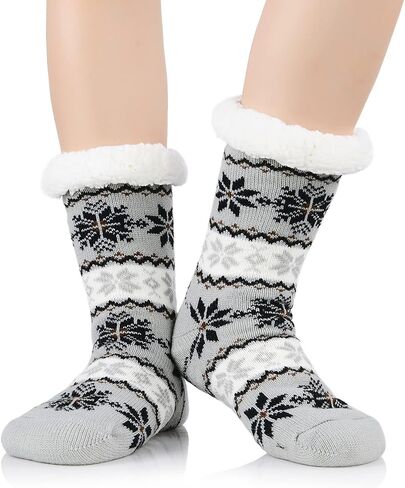 Fuzzy Socks for Women House Socks Indoor Winter Warm Furry Socks Athletic Socks for Christmas in Saudi Arabia