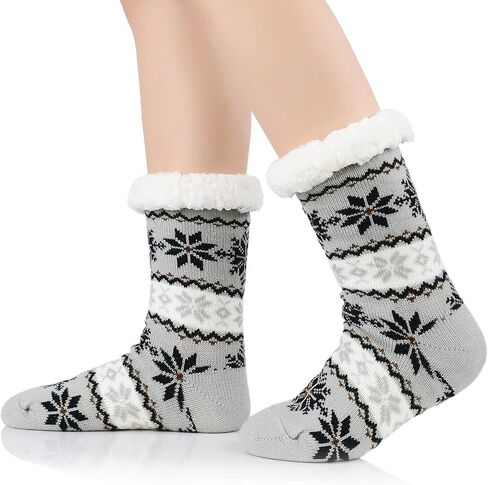 Fuzzy Socks for Women House Socks Indoor Winter Warm Furry Socks Athletic Socks for Christmas in Saudi Arabia