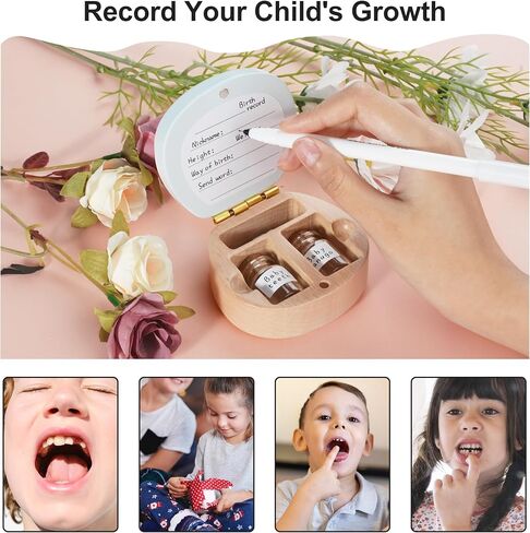 Baby Teeth Box,Tooth Holders for Kids Keepsake,Tooth Boxes for Lost Teeth for Kids,Teeth Storage Holder,Dropped Tooth Keepsake Storage Box to Keep the Childhood Memory,Gift for Baby Boy in Saudi Arabia