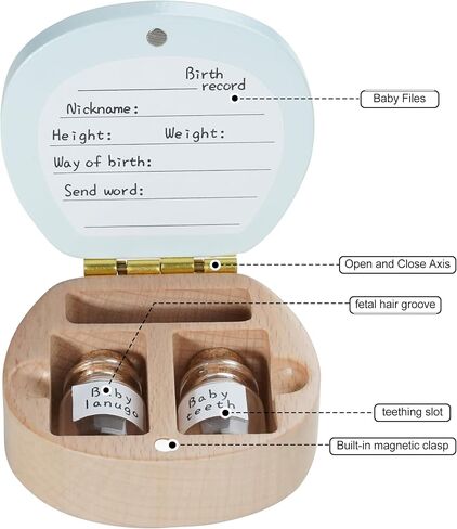Baby Teeth Box,Tooth Holders for Kids Keepsake,Tooth Boxes for Lost Teeth for Kids,Teeth Storage Holder,Dropped Tooth Keepsake Storage Box to Keep the Childhood Memory,Gift for Baby Boy in Saudi Arabia