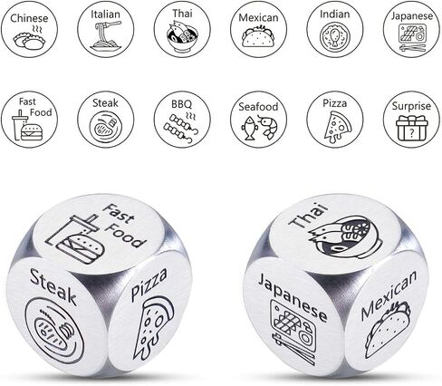 Date Night Food Dice, Anniversary Couple Gifts for Men Women, Bachelorette Party Favors,1 Year 11 Year Anniversary for Husband Wife, Wedding Gifts for Couples, Birthday Gifts for Boyfriend Girlfriend in Saudi Arabia