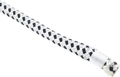 Amarine Made 5/8 بوصة خط رصيف مزدوج من النايلون مع حلقة وواقي من التشابك، حمل عمل آمن: 1540 رطل؛ قوة الشد: 7700 رطل؛ اللون: أبيض/أسود (25 قدمًا 4 عبوات) in Saudi Arabia