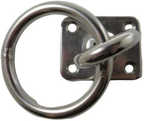 US Stainless Stainless Steel 316 Square Pad Swivel Eye with Ring 5/16" 8mm Marine Grade in Saudi Arabia