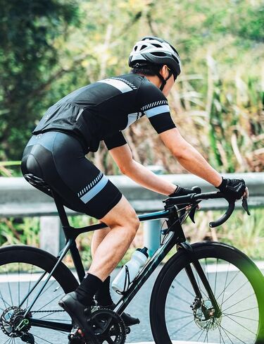 INBIKE Cycling Jersey Mens Set Reflective Breathable Biking Outfit Quick-Dry Bib Bicycle Jersey with 3D Padded Shorts in Kuwait