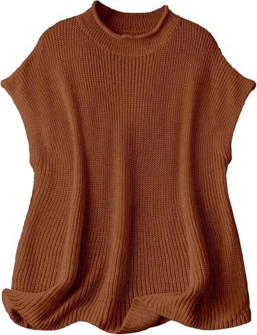 WDIRARA Women's Plus Size Mock Neck Short Sleeve Ribbed Knit Top Sweater Pullovers in Kuwait