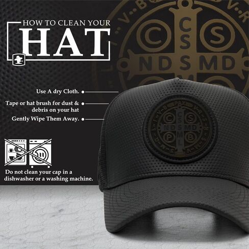 ساكوديدو | قبعة سائق الشاحنة Saint Benedict - قبعات Snapback، قابلة للتعديل، للجنسين، رائعة للصيد in Kuwait