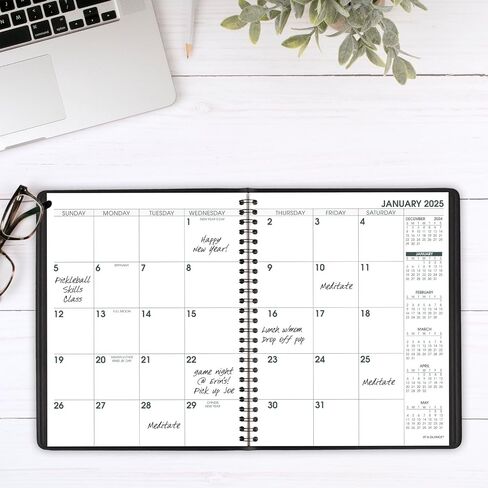 AT-A-GLANCE 2024 Monthly Planner, 7" x 8-3/4", Medium, Large Print, Black (70LP090524) in Saudi Arabia