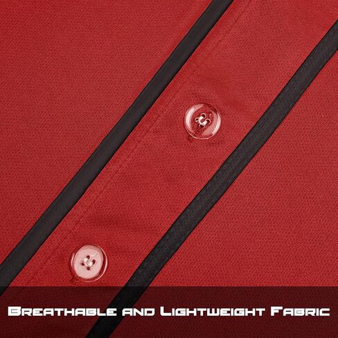 Holnkme Blank Plain Baseball Jersey for Men Women, Baseball Shirt Hipster Hip Hop, Short Sleeve Button Down Sports Uniforms in Kuwait