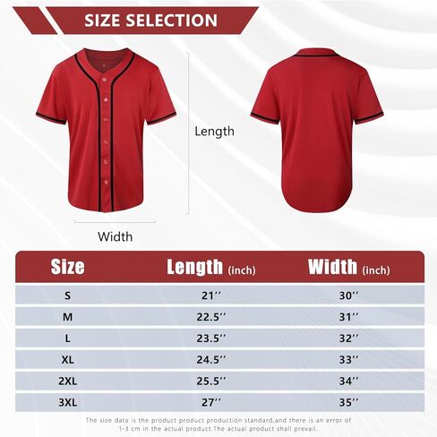 Holnkme Blank Plain Baseball Jersey for Men Women, Baseball Shirt Hipster Hip Hop, Short Sleeve Button Down Sports Uniforms in Kuwait