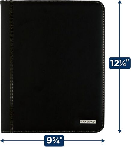 2024-2025 AT-A-GLANCE® Executive 13-Month Monthly Padfolio, 9" x 11", Black, January 2024 To January 2025, 7029005 in Saudi Arabia