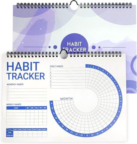 Habit Tracker Journal 2021 Goal Planner - Track Progress and Reach Goals with Spiral Binding, Weekly Monthly Kraft Large Calendar & Notepad - 12+1 Month Undated, 8.5 x 11.8 inch in Saudi Arabia