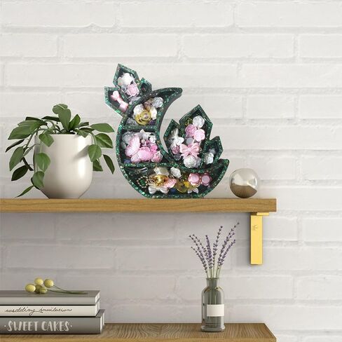 قالب راتينج لرف كريستال القمر، قالب سيليكون لرف عرض الرف الكريستالي، قالب راتنج لرف تخزين الهلال لعرض الكريستال، منظم، ديكور المنزل in Kuwait