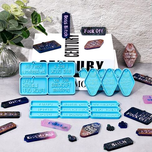3 قطع كلمات أقسم المفاتيح الراتنج قالب الأبجدية الراتنج قالب رسالة الراتنج قالب الكلمات السيئة قالب السيليكون لحرف الايبوكسي الراتنج صنع تزيين الكعكة لوازم DIY in Kuwait