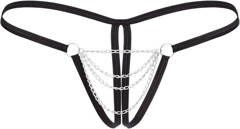 Body Zone Chain Front Crotchless Thong - UN016 in Saudi Arabia