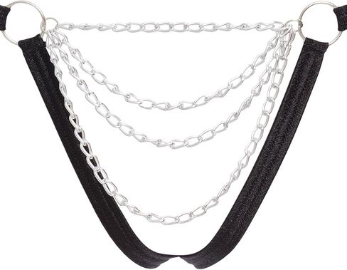 Body Zone Chain Front Crotchless Thong - UN016 in Saudi Arabia