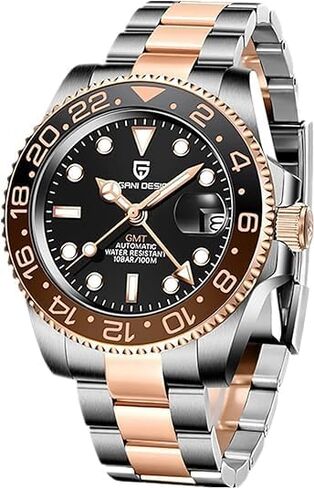 Pagani Design Watches for Men Automatic GMT Watch Japan NH34 Movement Sapphire Glass Stainless Steel 40MM Super Luminous Waterproof Wrist Watch in Saudi Arabia