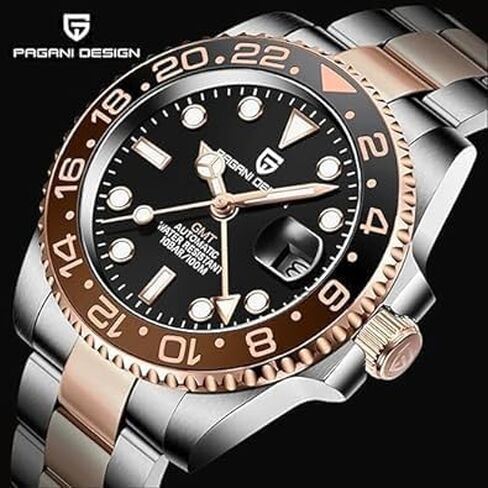 Pagani Design Watches for Men Automatic GMT Watch Japan NH34 Movement Sapphire Glass Stainless Steel 40MM Super Luminous Waterproof Wrist Watch in Saudi Arabia