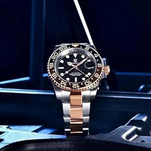 Pagani Design Watches for Men Automatic GMT Watch Japan NH34 Movement Sapphire Glass Stainless Steel 40MM Super Luminous Waterproof Wrist Watch in Saudi Arabia