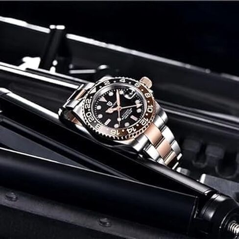 Pagani Design Watches for Men Automatic GMT Watch Japan NH34 Movement Sapphire Glass Stainless Steel 40MM Super Luminous Waterproof Wrist Watch in Saudi Arabia
