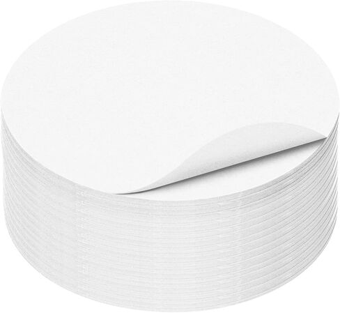 MCPINKY 500 Sheets Round Cutouts Paper, 6" Construction Paper Circles White Origami Craft Paper for Kids Arts Crafts School Party Supplies in Saudi Arabia